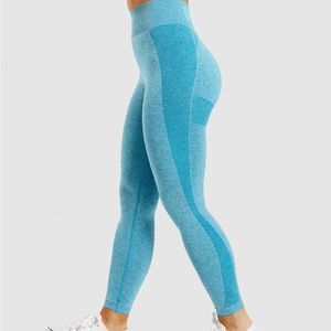 Gymshark Flex High Waisted Leggings - Teal Marl/Light Grey